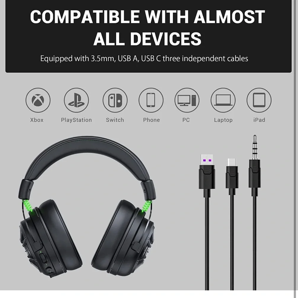 EKSA StarEngine Pro USB Gaming Headset - 7.1 Surround Sound for PC PS4 PS5 Xbox